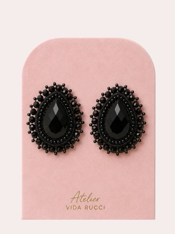 Onyx Bloom Earrings