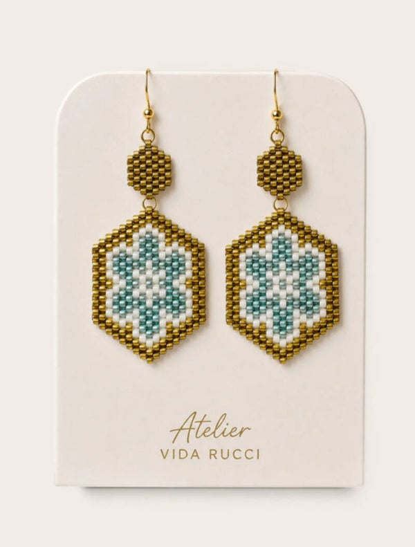Floral Blue Earrings