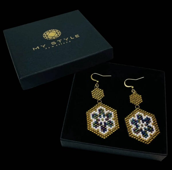 Statement earrings floral flower radiance