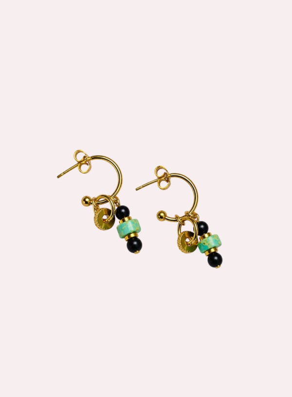 Turquoise Charm Oorbellen