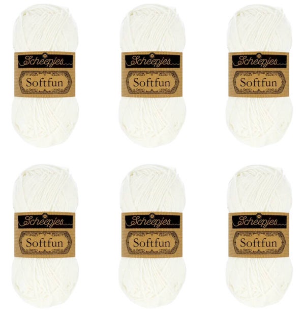 Scheepjes Softfun 2401 Snow 6x50g