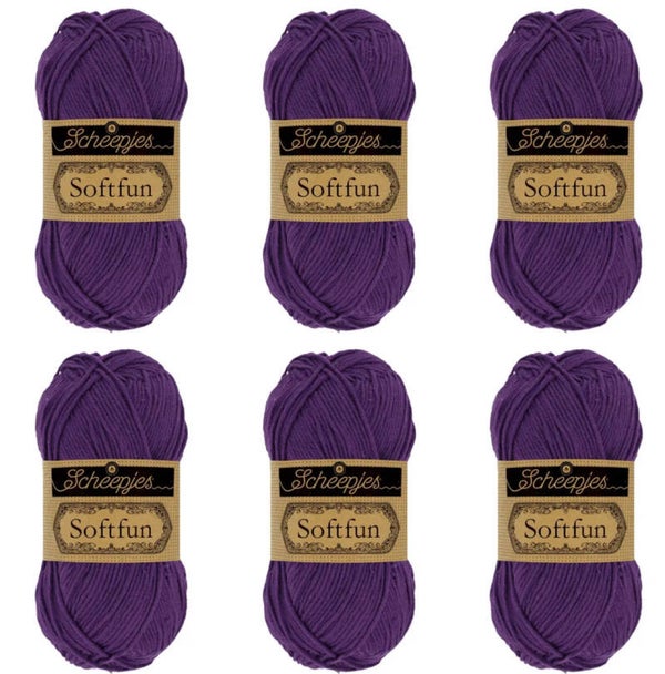 Scheepjes Softfun 2515 Deep Violet 6x50g