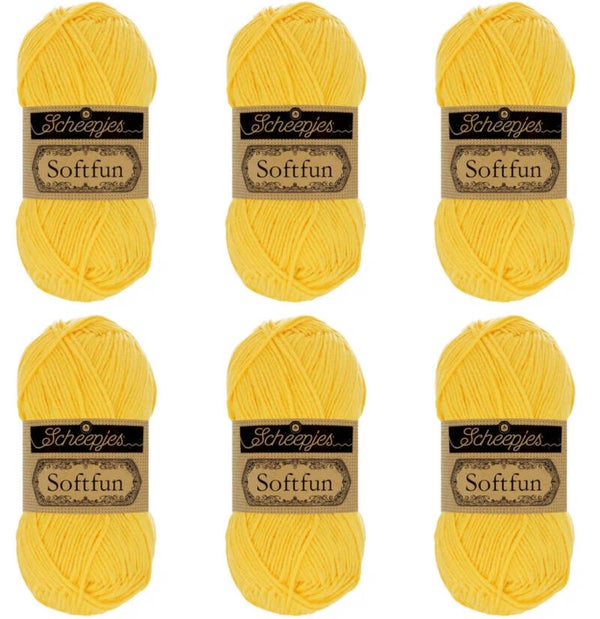 Scheepjes Softfun 2518 Canary 6x50g