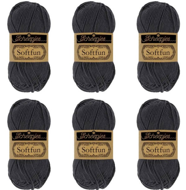 Scheepjes Softfun 2601 Graphite 6x50g