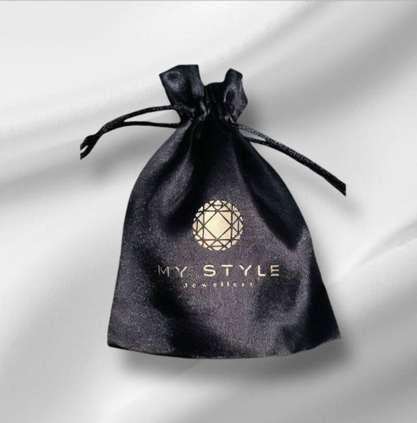 Luxe sieraden zakje MY STYLE Jewellery zwart satijn prijs per stuk B2B102