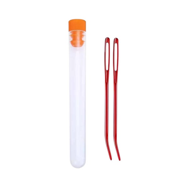 Big eye curve gebogen naald set 2 stuks Rood
