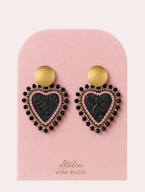 Baroque Luxury Pink Earrings