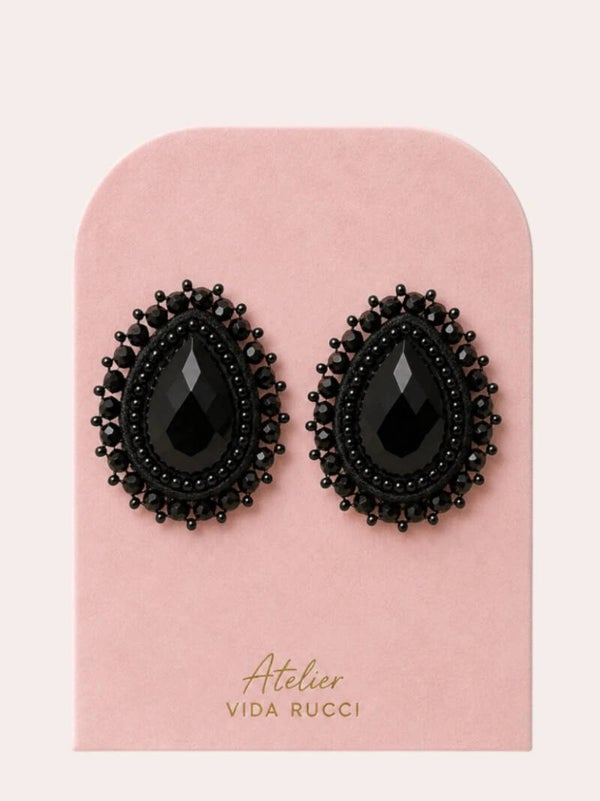 Onyx Bloom Earrings