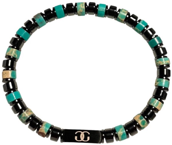 Keizerlijke zee sediment Natuursteen armband 5 mm