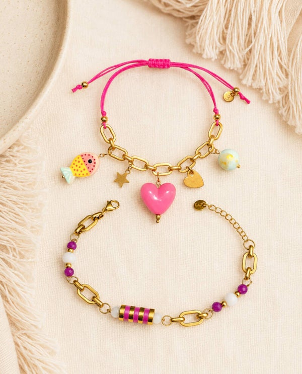 Armbandenset Happy Hearts