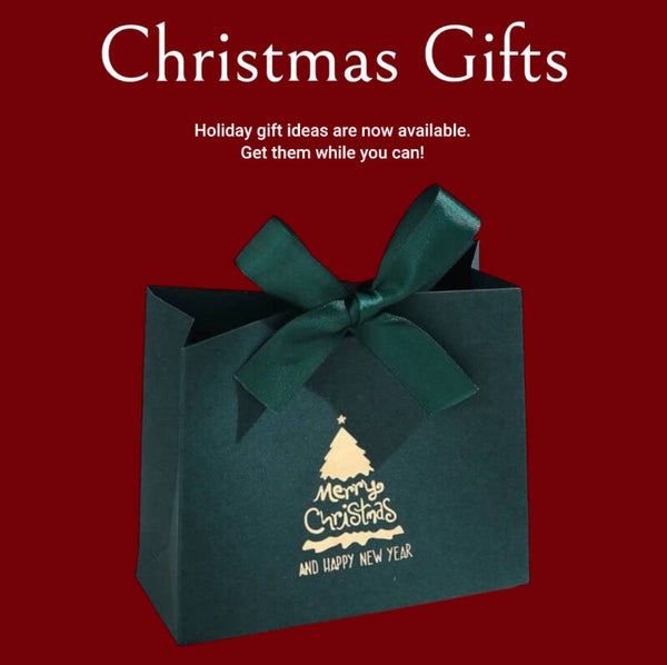 Christmas gift bag Merry Christmas green gold