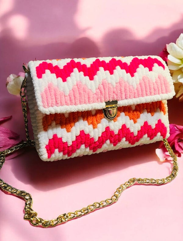 Ciao Bella cross body tas dolce luna oranje roze