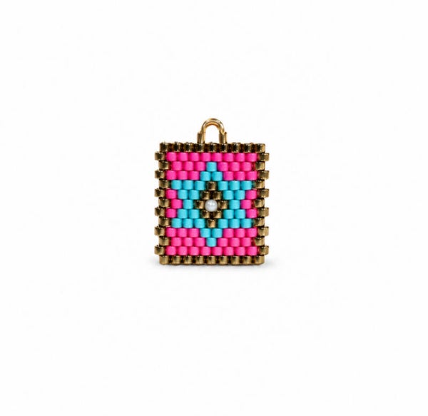 Miyuki bedel Ster – Fuchsia Turquoise