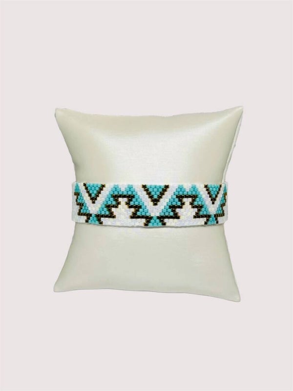Miyuki armband Free Spirit turquoise wit goud