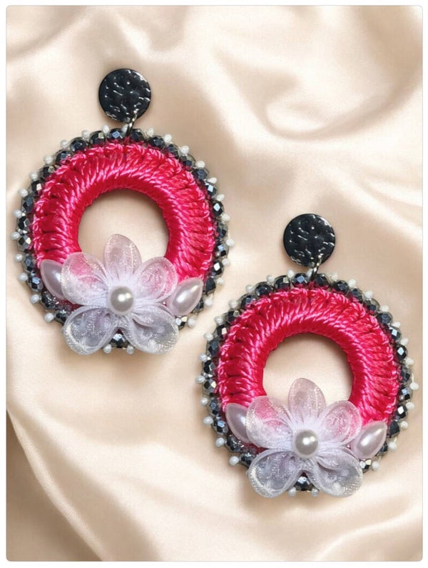 Poppy Dotz statement oorbellen rose blossom