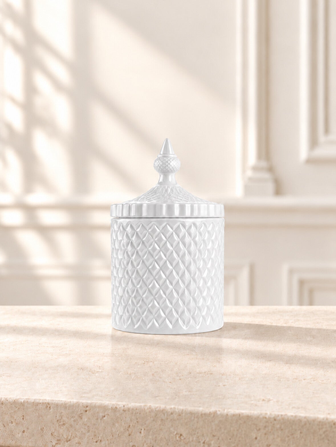 Jewellery Jar Bella Di Roma White Pearl