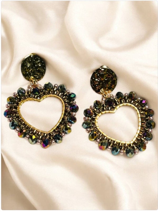 Statement oorbellen lovely heart radiance goud