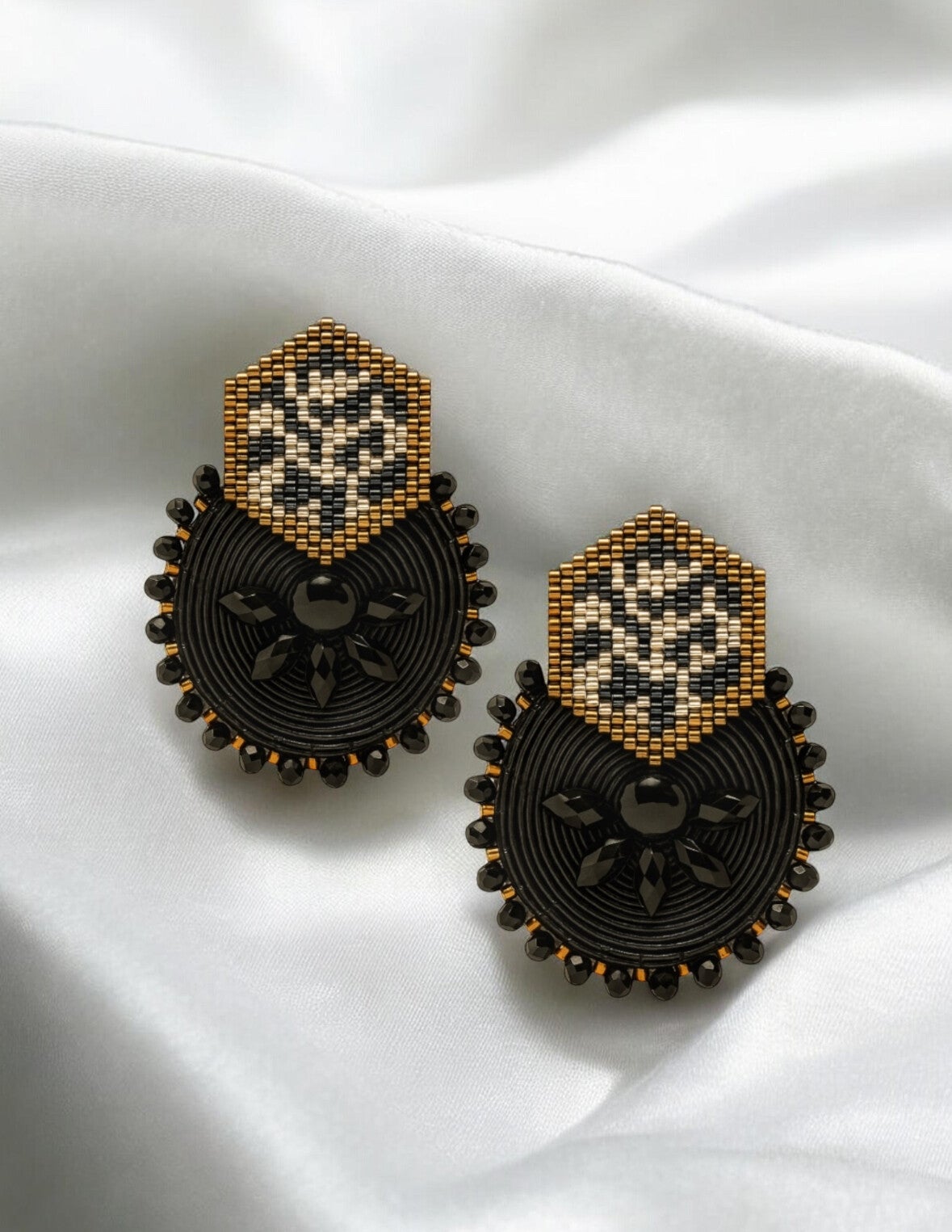 Statement oorbellen Nero Oro Velluto