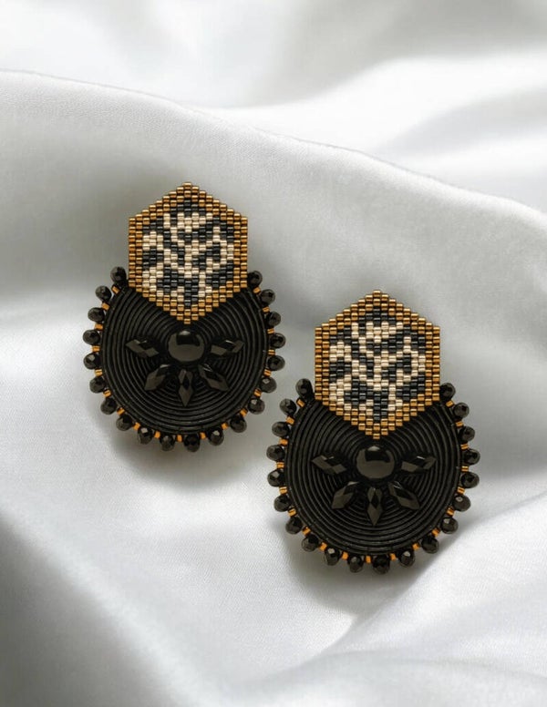 Statement oorbellen Nero Oro Velluto