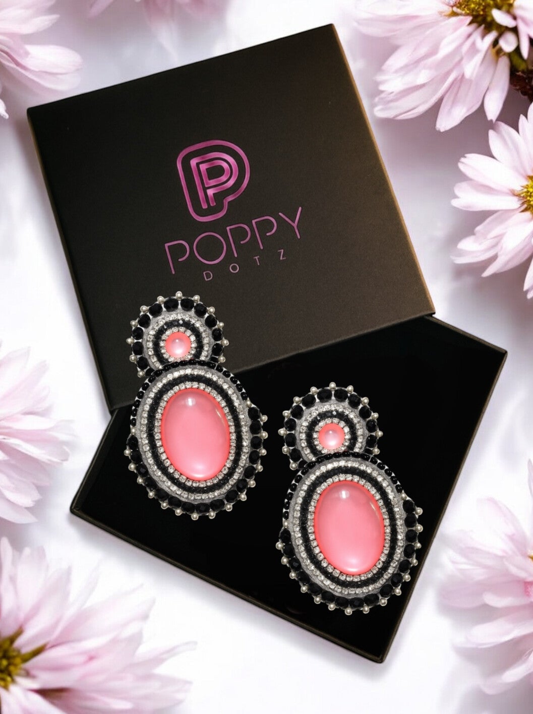 Poppy Dotz statement oorbellen Cosmic bloom