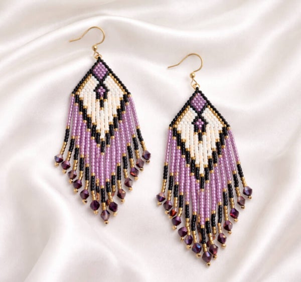 Amethyst Spirit Fringe Earrings