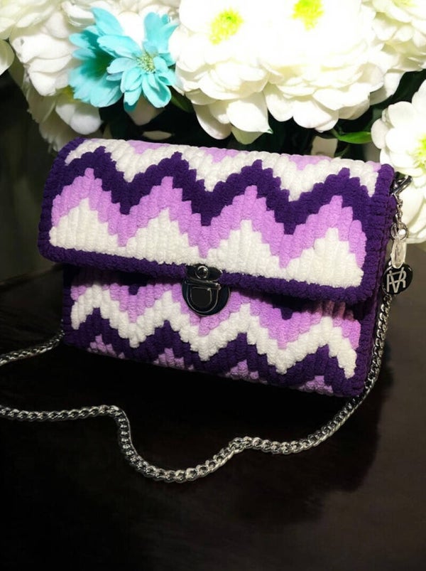 Ciao Bella cross body tas dolce luna paars wit