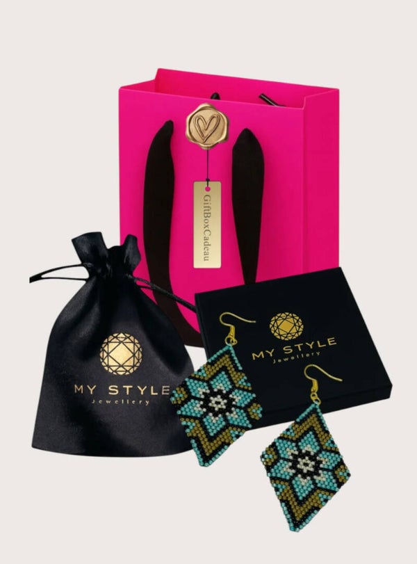 Statement Oorbellen Giftset Blue Flower Mirage