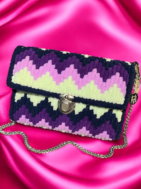 Ciao Bella cross body tas dolce luna paars mintgroen