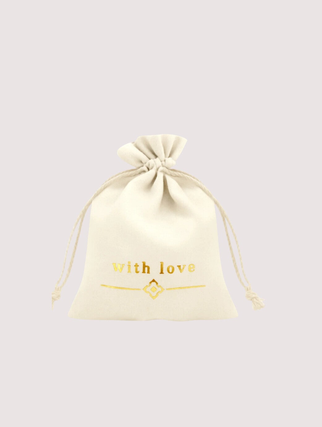 Sieradenzakje With Love Velvet Ivory gold 10 x 12 cm