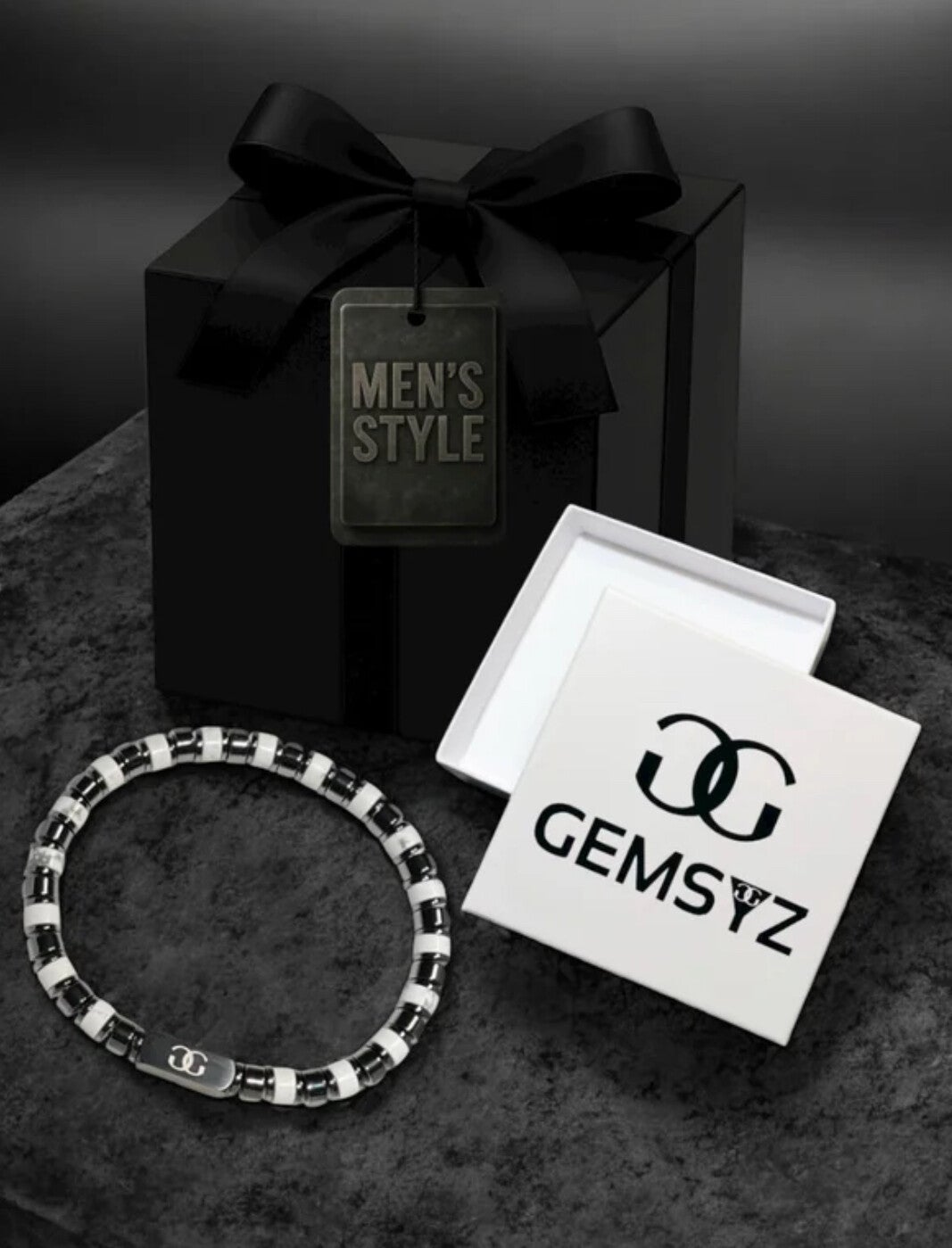 GEMSYZ Herenarmband White Howlite