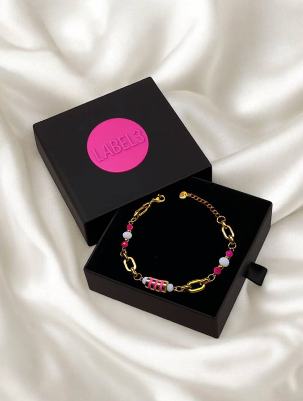 Schakelarmband Dolce Magenta