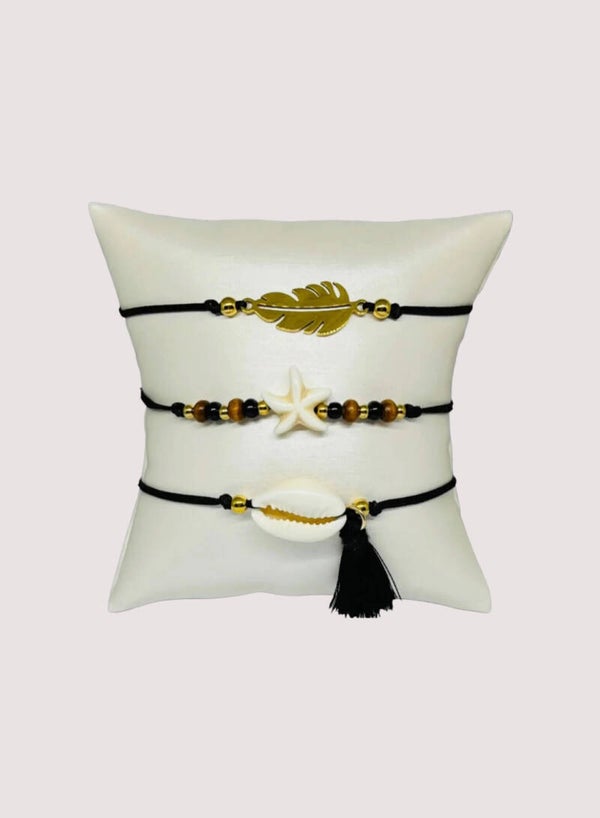 Bohemian Naturals Fringe Bracelet Set