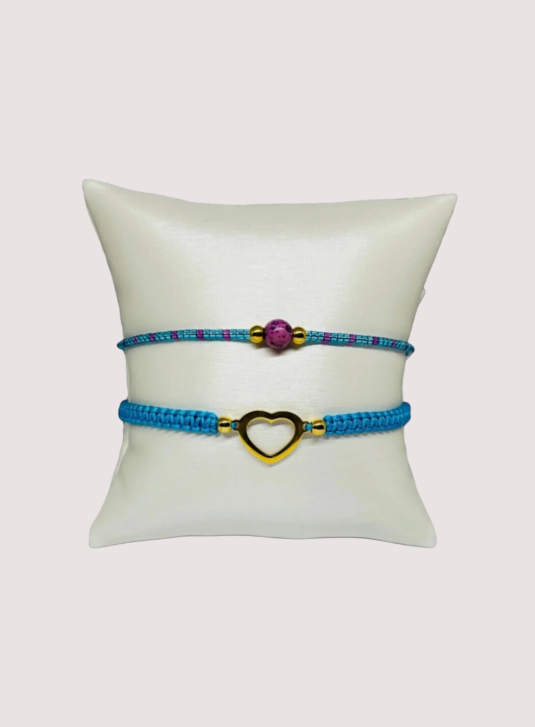 Armbandenset Amour met keizerlijke zee sediment en gouden kralen