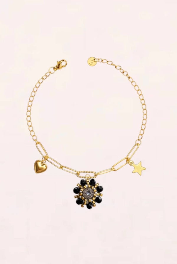 Bedelarmband Fiora Amora Noir