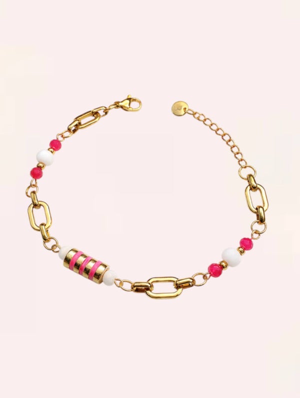 Schakelarmband Dolce Magenta