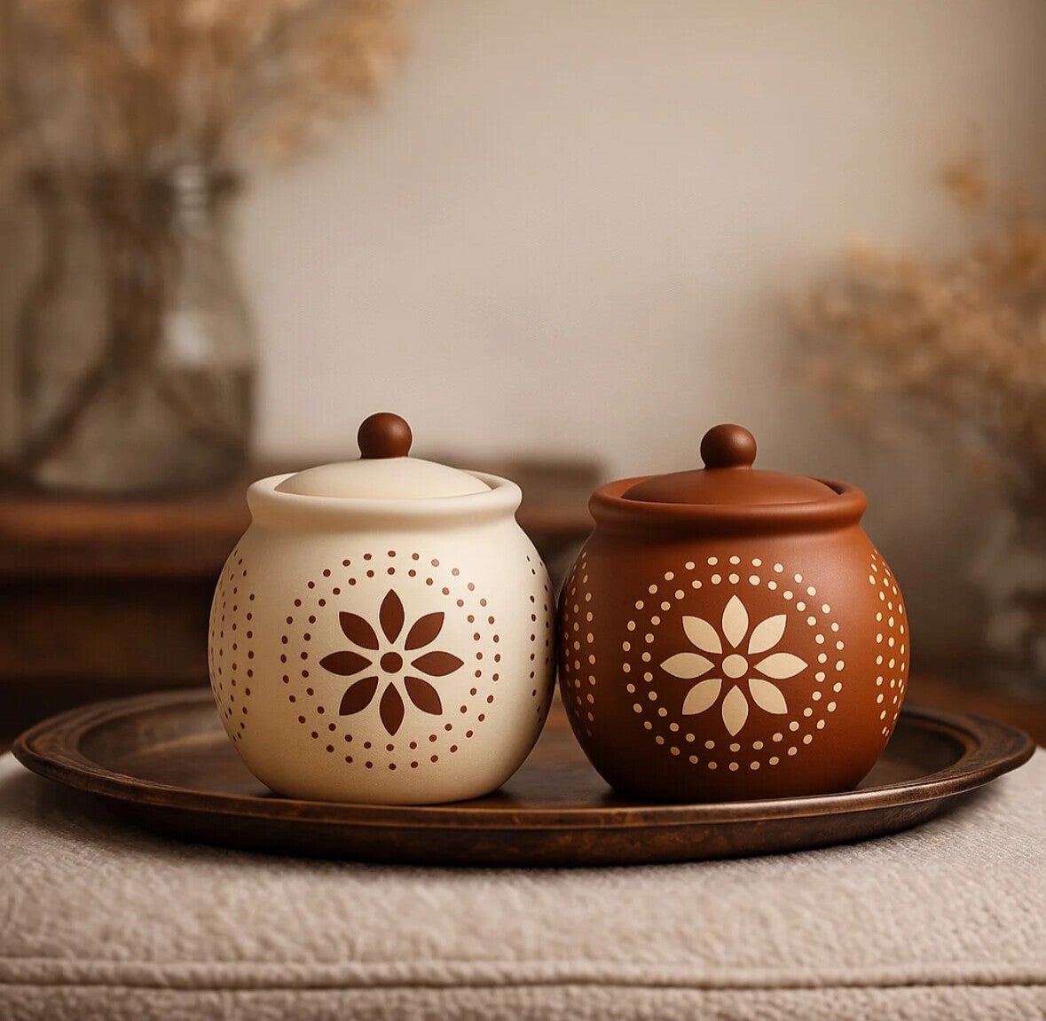 Country Roads Handgemaakte decoratie potje Golden Field