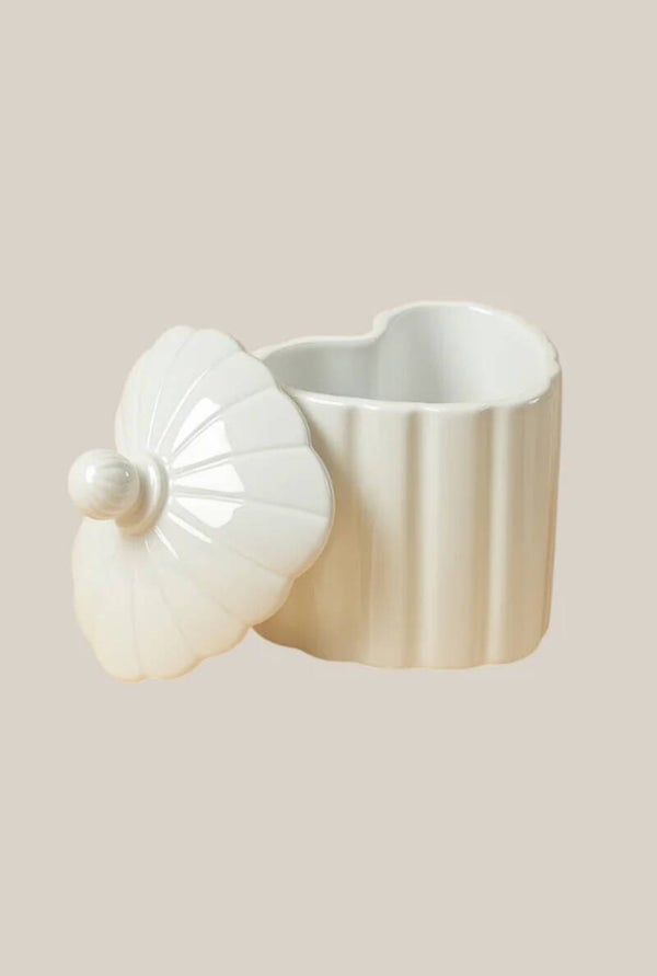 La Jolie Coeur Jewellery Jar Chic Ivory