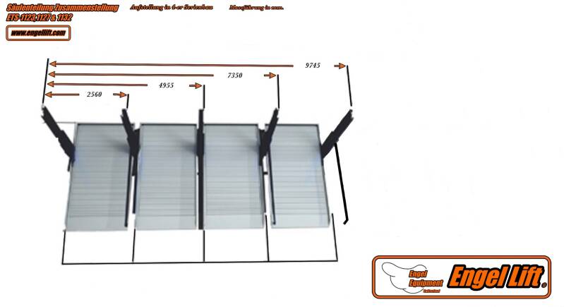 ENGELLIFT ETS-1127;  2-SÄULEN PARKHEBEBÜHNE, Säulenteilung 4-er