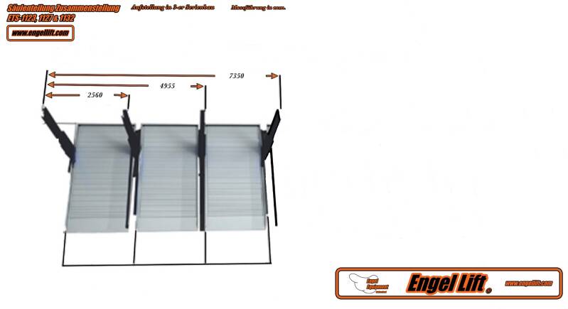 ENGELLIFT ETS-1132;  2-SÄULEN PARKHEBEBÜHNE , Säulenteilung 3-er