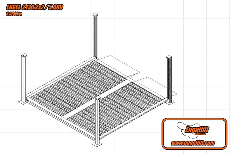 ENGEL-2130.2x2/5000 ;  4-Säulen Heavy Duty QuadroParker Parkhebebühnen:, Z2