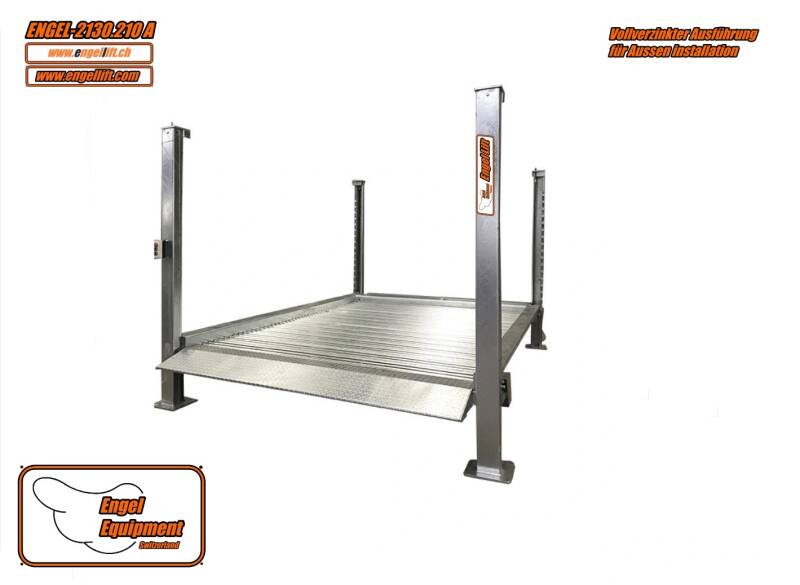 ENGEL-2130.210A & ENGEL-2130.210B ; 4-Säulen Heavy Duty Parkhebebühnen:, -Verzinkt