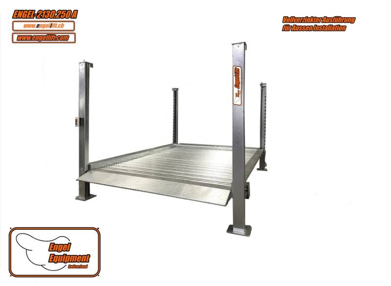 ENGEL-2130.250A & ENGEL-2130.250B ; 4-Säulen Heavy Duty Parkhebebühnen:, Verzinkt