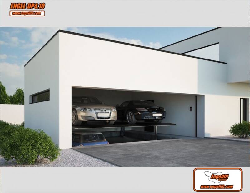 ENGEL-DP4.10;  4-SÄULEN DOPPEL PARKHEBEBÜHNE (10.000KG.), -4