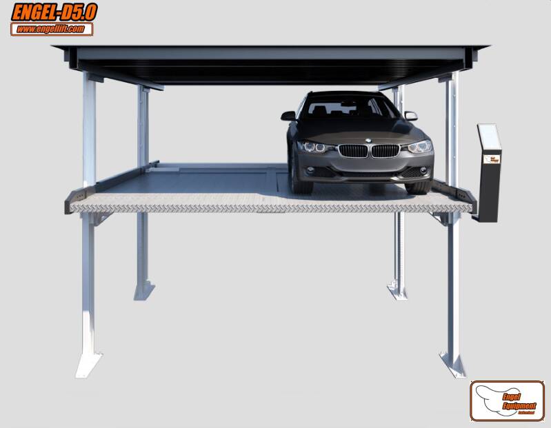 ENGEL-DT5.0 ; Keller QuadroParker Parkhebebühnen, Unterirdische Doppelplattform Parklift.-6