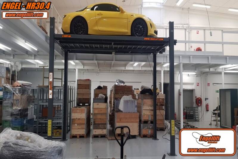 ENGEL-HR30.4;  4-SÄULEN HOCHHUB PARK & TRANSPORT HEBEBÜHNE (3.000KG.)