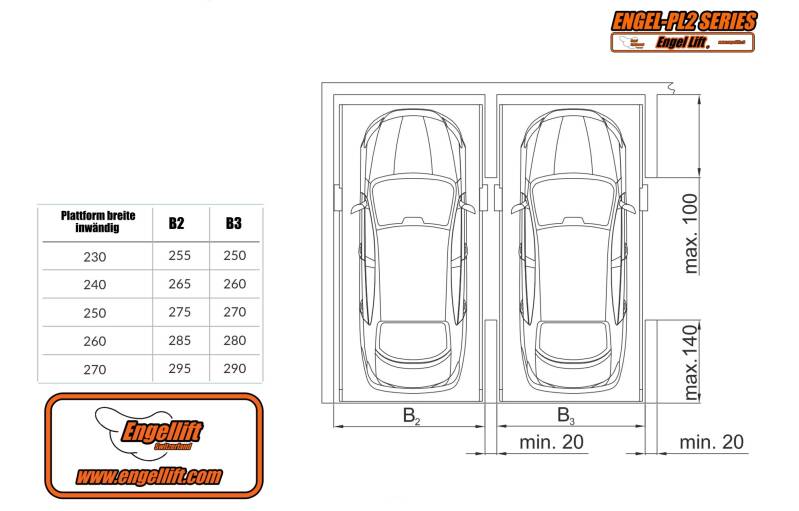 ENGEL-PL2;  2-SÄULEN PARKHEBEBÜHNE , Zeichnung-3