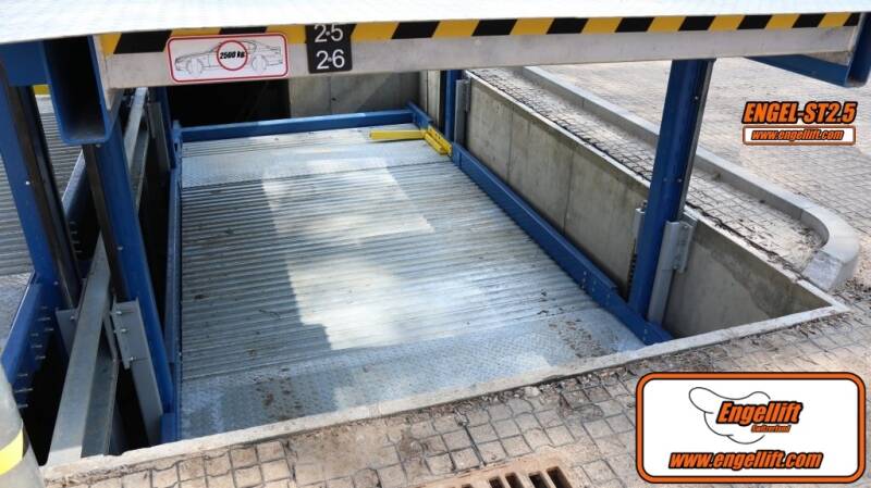 ENGEL-ST2.5  ; Keller Doppel Parkhebebühnen, Unterirdische Parklift.-Beispiel-2