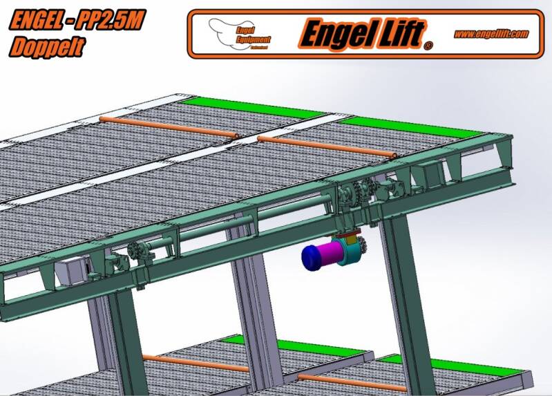 ENGEL-PP2-5M ; Keller Double &- QuadroParker Parkhebebühnen, Unterirdische Doppelplattform Parklift, Mechanisch-Doppelt-3