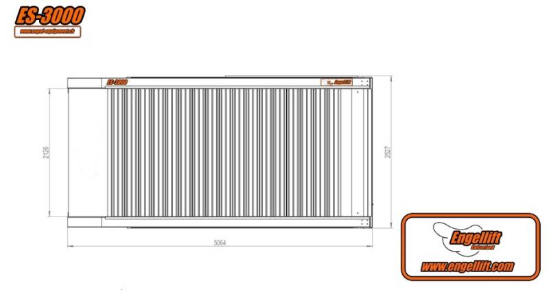 ES-3000 : Hochhub Scheren Parkhebebühne.,  Hochhub Transport Hebebühnen.-Zeichnung-2
