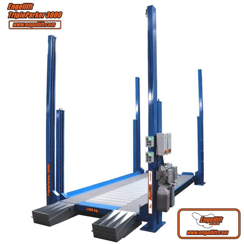 ENGEL-TRIPLEPARKER 3000;  4-SÄULEN TRIPLE PARKHEBEBÜHNE (2X 3.000KG.) -3